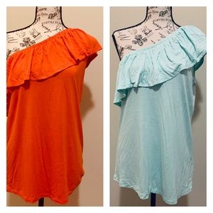 One shoulder ruffled shirt (2 for 1)